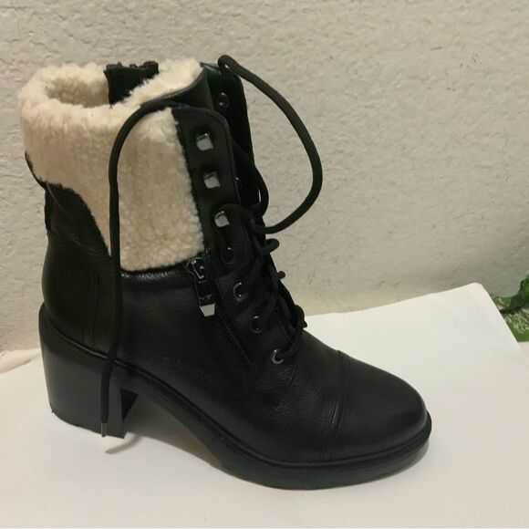 NEW MARC FISHER LANSLY BOOT SHEARLING DETAILS WOMEN’S SIZE 10M - Picture 9 of 14